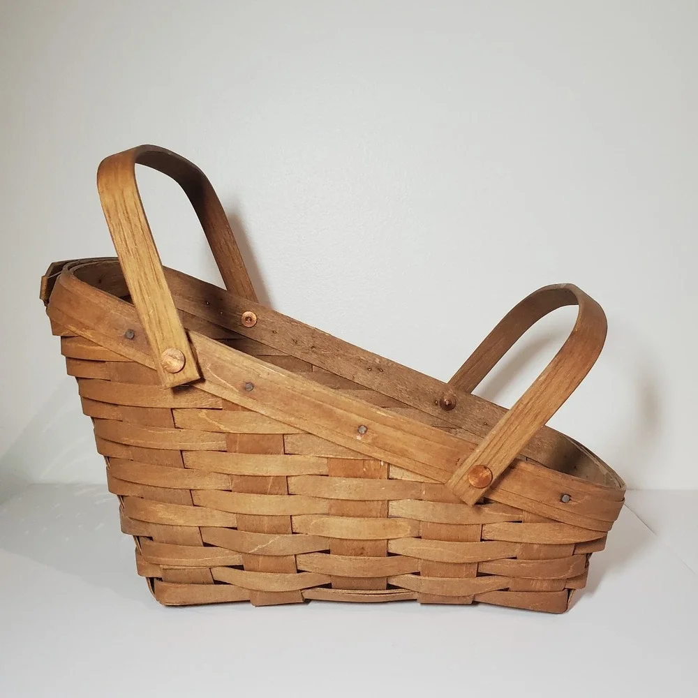 Vintage‎ Longaberger 1986 Sleigh Basket - dimensions in description
